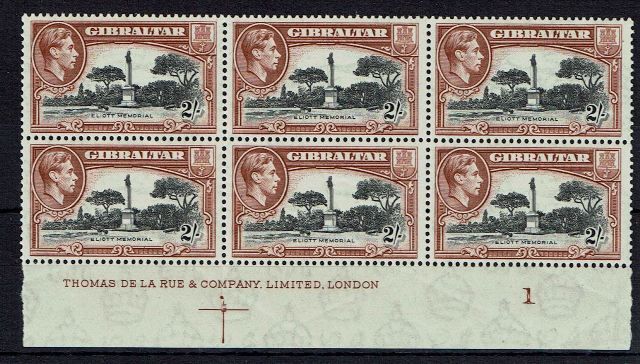 Image of Gibraltar SG 128b/128bb LMM British Commonwealth Stamp